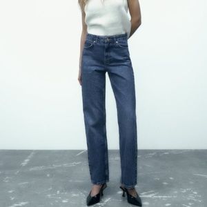 ZARA 90s STRAIGHT LEG LONG LENGTH HIGH RISE JEANS